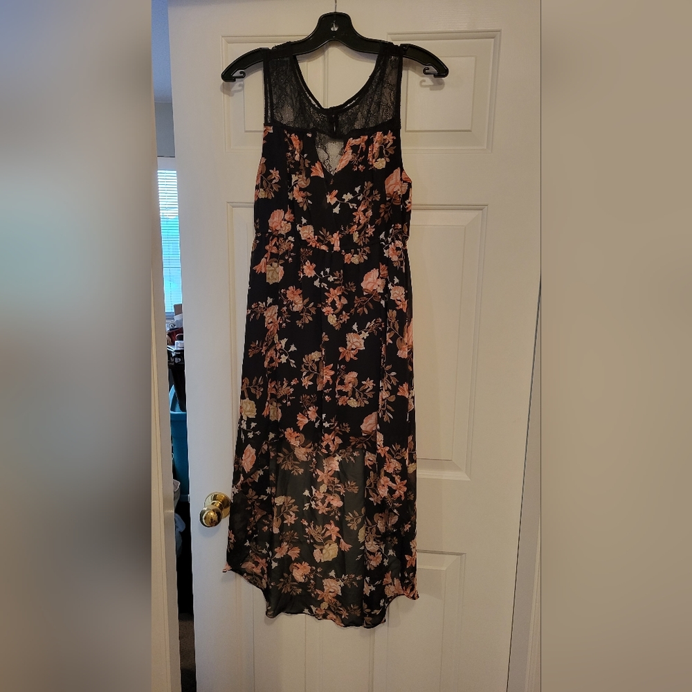 Forever 21 floral lace high low dress